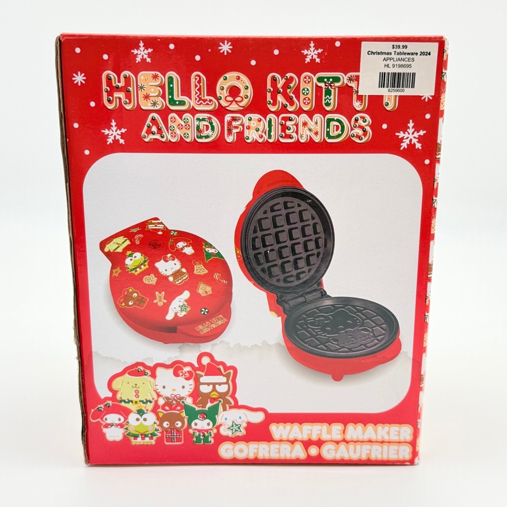 Hello Kitty and Friends Christmas Waffle Maker Sanrio Holiday Uncanny Brands